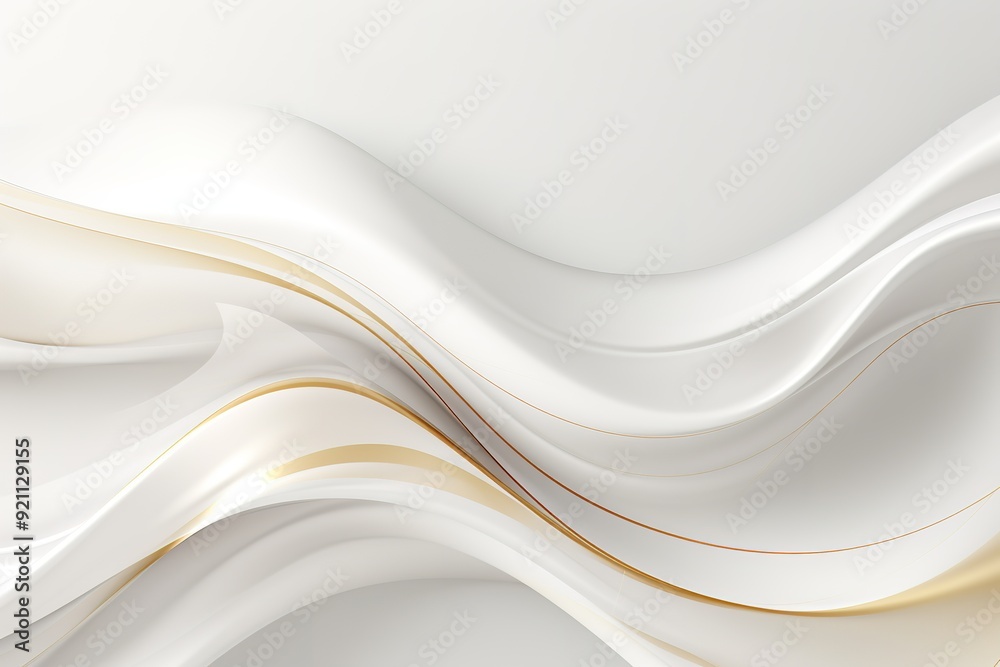 Abstract white and gold wave background. Abstract white and gold wave background.