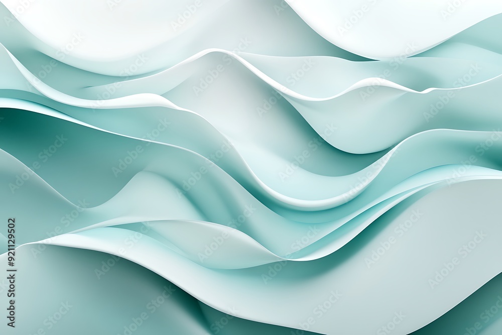Serene Gradient Background with Abstract Waves Serene Gradient Background with Abstract Waves