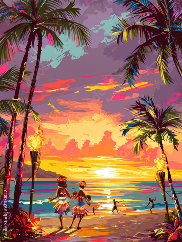 Hawaiian luau in Honolulu