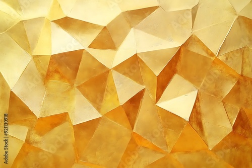 Shining Geometry: Vibrant Yellow Gold Texture Background for Design Projects