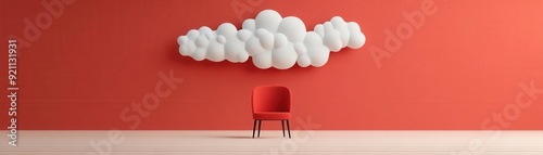 Idea clouds in a theatrical rehearsal room, dramatic creativity and expression photo