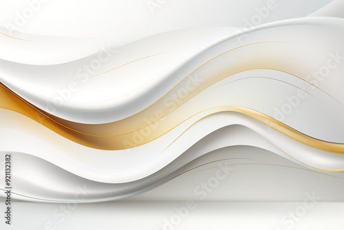 Wallpaper Mural Abstract white and gold wave background. Torontodigital.ca