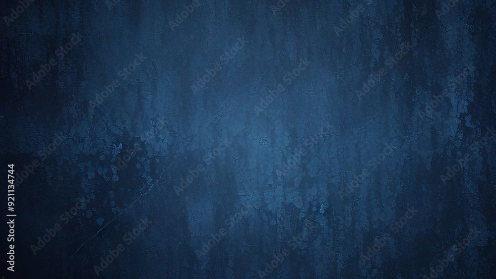 Dark blue grunge plaster texture background, symbolizing depth and resilience in artistic abstraction