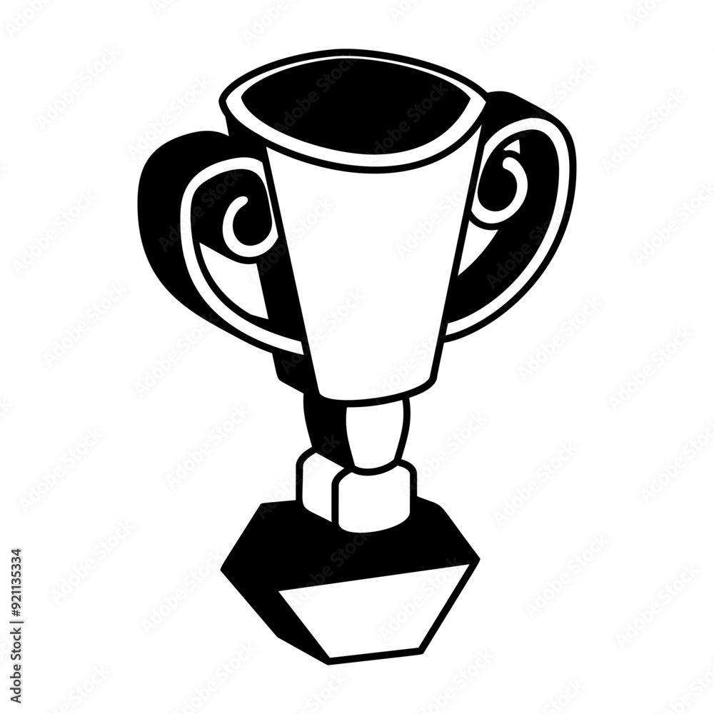 Cone share bowl awards vector icon design, token of recognition symbol, Expression of gratitude sign distinctive insignia stock illustration, Nickel white Plated Cup with Marble Base isometric concept Cone share bowl awards vector icon design, token of recognition symbol, Expression of gratitude sign distinctive insignia stock illustration, Nickel white Plated Cup with Marble Base isometric concept