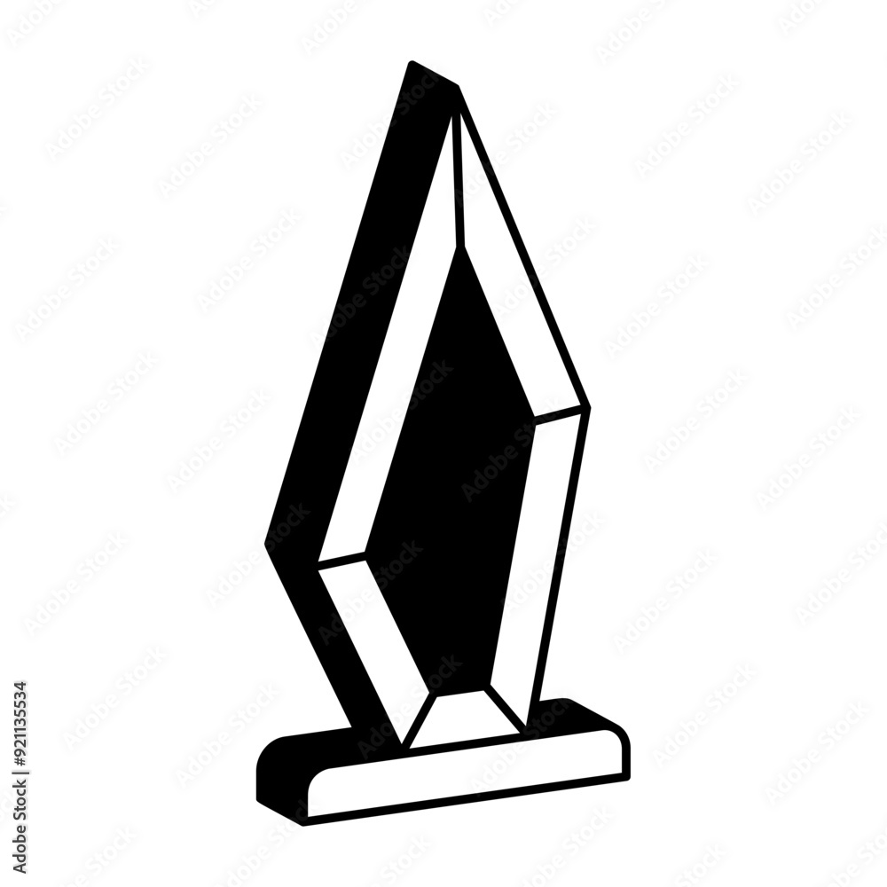 Alpha Style Awards vector icon design, token of recognition symbol, Expression of gratitude sign, distinctive insignia stock illustration, Diamond Peak with Edges Mountaineer Awards isometric concept Alpha Style Awards vector icon design, token of recognition symbol, Expression of gratitude sign, distinctive insignia stock illustration, Diamond Peak with Edges Mountaineer Awards isometric concept