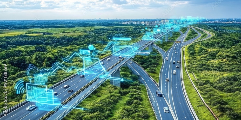 Innovative Smart Highway System with Advanced Digital Connectivity for Seamless Traffic Management and Futuristic Transportation in Smart Cities