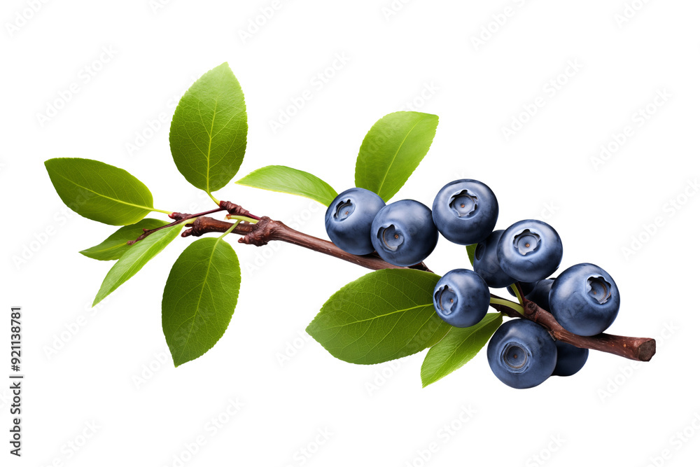 Blueberry branch isolated on transparent or white background, png Blueberry branch isolated on transparent or white background, png