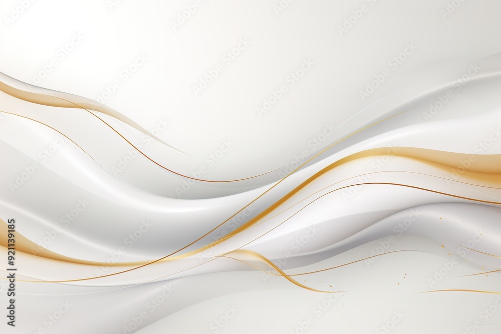 Abstract white and gold wave background with copy space. Abstract white and gold wave background with copy space.
