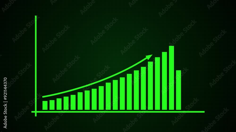 Abstract business graph chart icon. Financial business diagram charts and stock numbers showing profits over time dynamically, a finance 4K corporate business growth. Abstract business graph chart icon. Financial business diagram charts and stock numbers showing profits over time dynamically, a finance 4K corporate business growth.