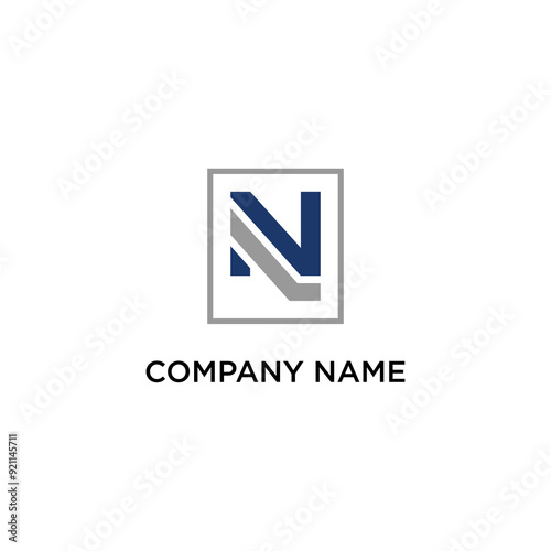 Alphabet letter LN, NL icon logo vector.