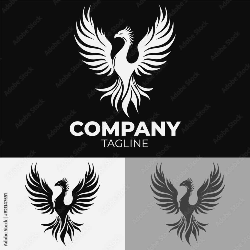 Obraz premium phoenix logo with several color variants.