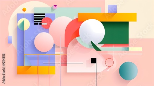 Abstract Geometric Shapes and Forms Inspired by Music and Creative Expression