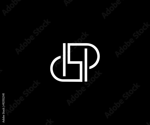 DSP letter minimal clean logo