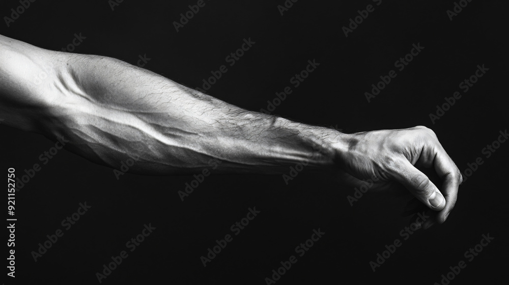 Obraz premium The human elbow, a simple yet powerful fulcrum, enabling the arm’s fluid movements