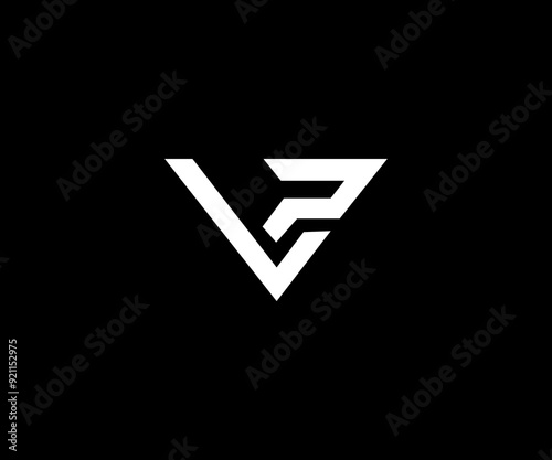 VP letter modern simple logo