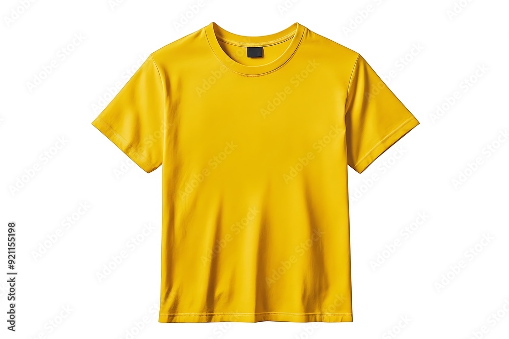 Vibrant Yellow T-Shirt Mockup - Blank Tee for Design Presentation | No Background Vibrant Yellow T-Shirt Mockup - Blank Tee for Design Presentation | No Background