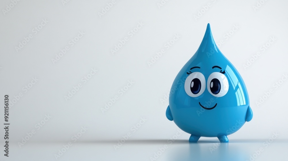 Cute Blue Water Drop Character Cute Blue Water Drop Character