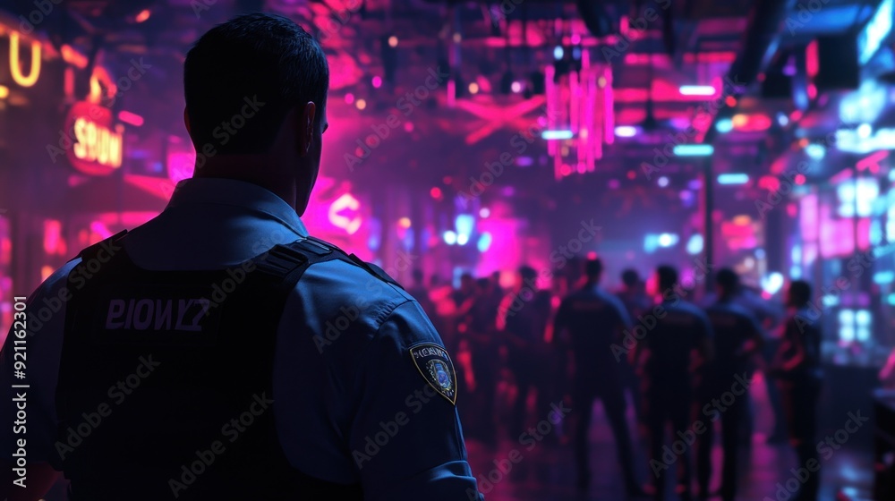 Fototapeta premium Security Guard at a Nightclub