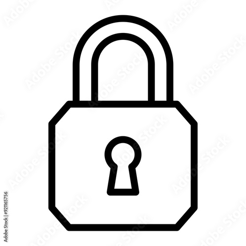 Lock Line Icon Design