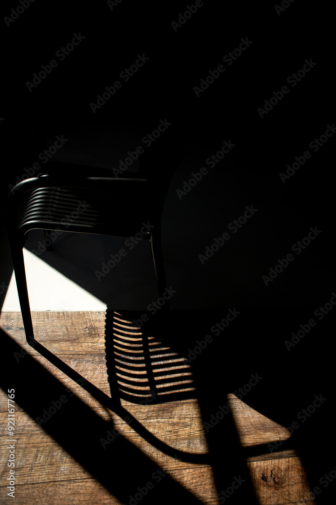 the shadow of a chair on the floor the shadow of a chair on the floor