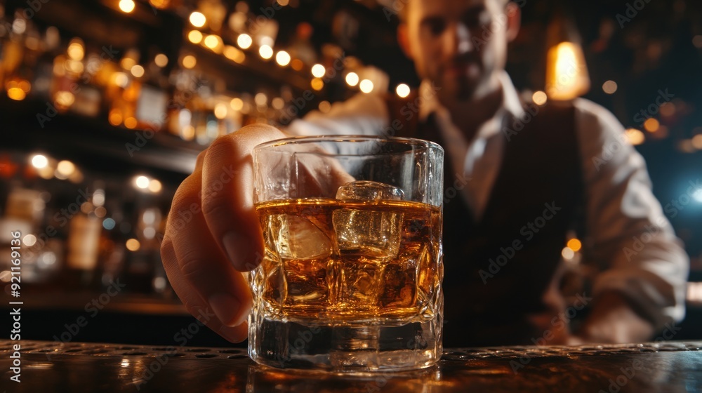 Bartender Serving a Drink Bartender Serving a Drink