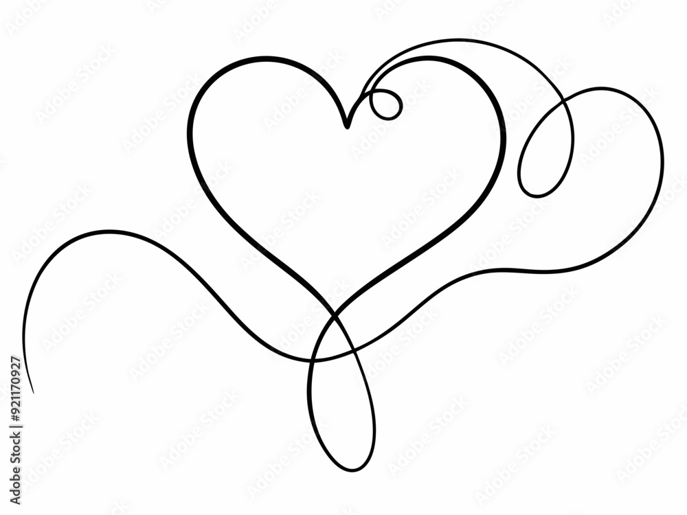continuous single line drawing of heart shape isolated on white background, love and romance symbol line art vector illustration
continuous single line drawing of heart shape isolated on white background, love and romance symbol line art vector illustration
