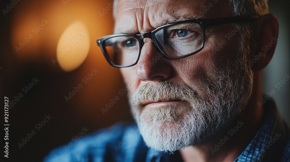 The Weight of Experience: A contemplative senior man reflects, his gaze filled with wisdom and a touch of melancholy, evoking a sense of contemplation and the passage of time. The Weight of Experience: A contemplative senior man reflects, his gaze filled with wisdom and a touch of melancholy, evoking a sense of contemplation and the passage of time.