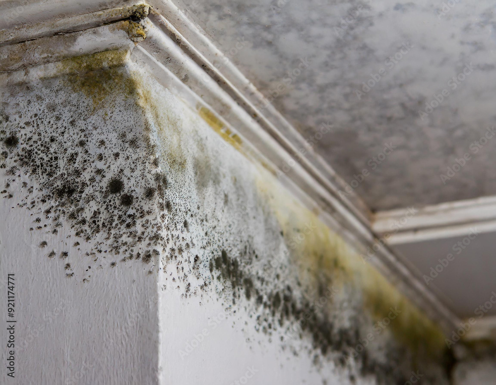 Naklejka premium Pleśń w domu na ścianie