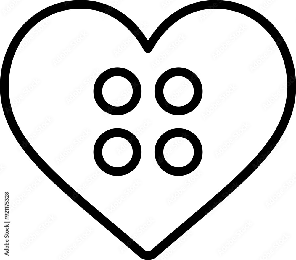 Heart Button for Clothing Heart Button for Clothing