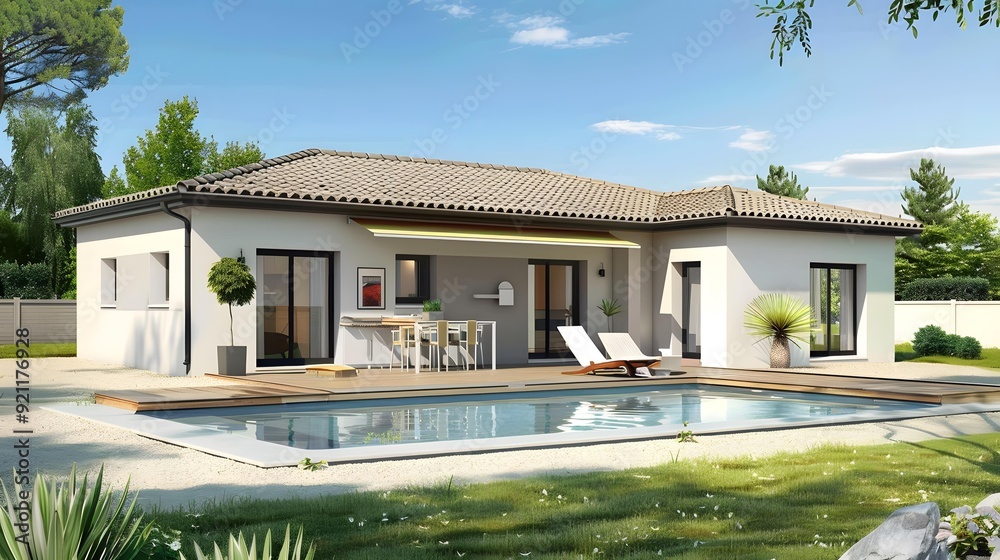 Modern House with Swimming Pool Design