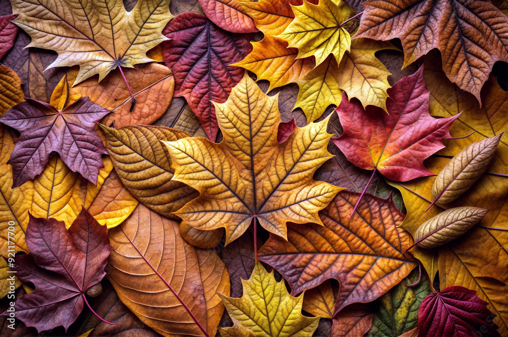 Autumn Leaves in a Natural Arrangement