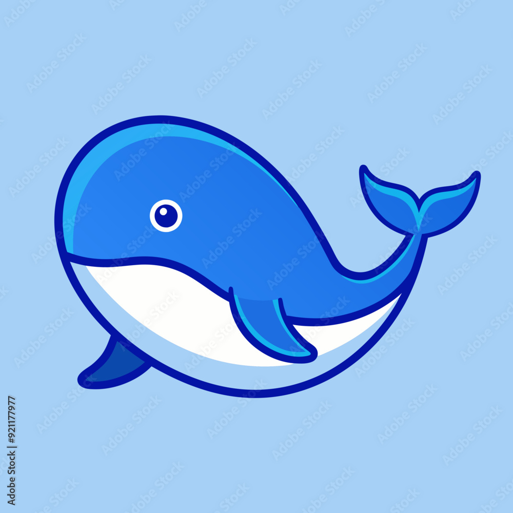 Whale fish icon vector art Illustration Whale fish icon vector art Illustration