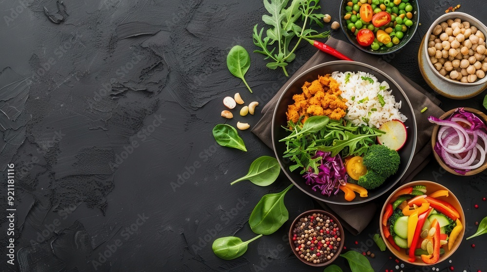 Vegan chef creating plantbased meals, food and beverages, vegan cuisine Vegan chef creating plantbased meals, food and beverages, vegan cuisine