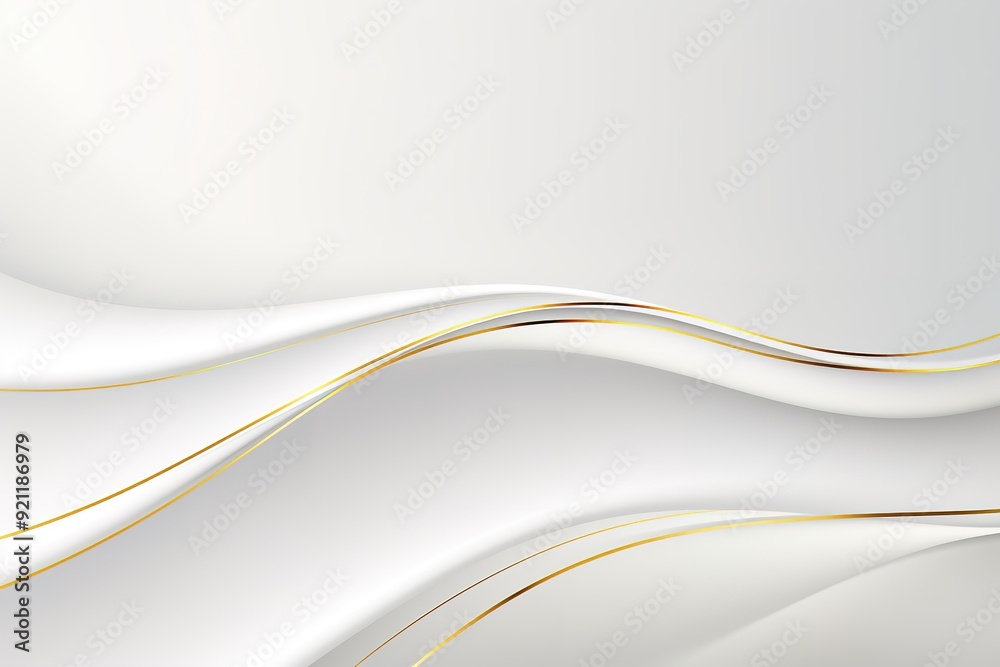 Abstract white and gold wavy background with copy space. Abstract white and gold wavy background with copy space.