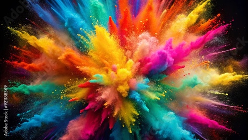 Colorful powder explosion background, vibrant, bright, powder, colorful, explosion, abstract, background, texture, artistic