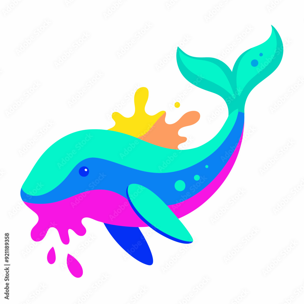 Whale logo design vector art Illustration Whale logo design vector art Illustration