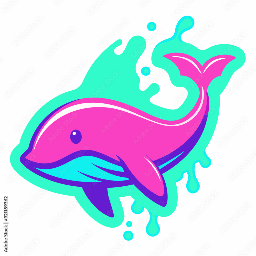 Fototapeta premium Whale logo design vector art Illustration