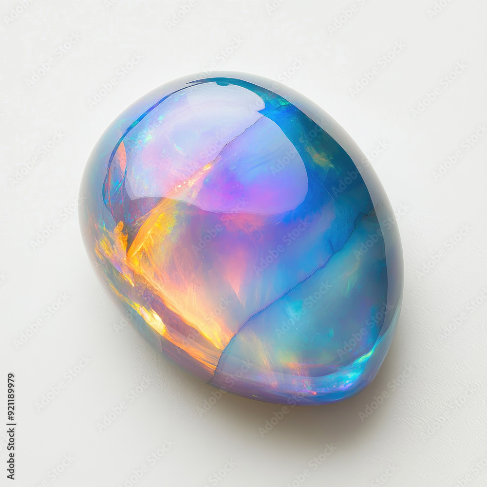 Opal Gemstone Spectacular: A Spectrum of Colors in Detailed Photography