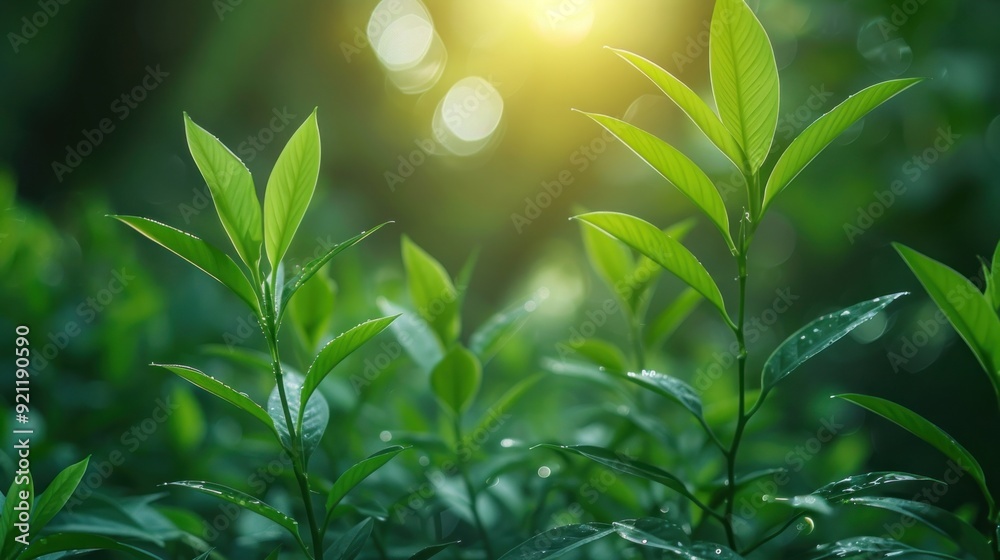Green Leaves Illuminated by Sunlight Green Leaves Illuminated by Sunlight