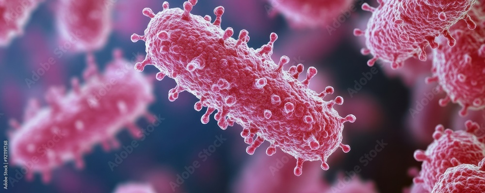 Detailed Close-up of Bacillus Bacteria with Intricate Structures and Copy Space for Text Detailed Close-up of Bacillus Bacteria with Intricate Structures and Copy Space for Text