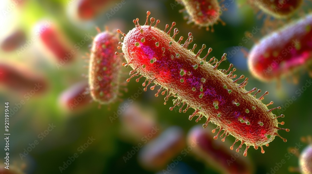 Vibrant Microscopic World: Bacteria with Pili Vibrant Microscopic World: Bacteria with Pili