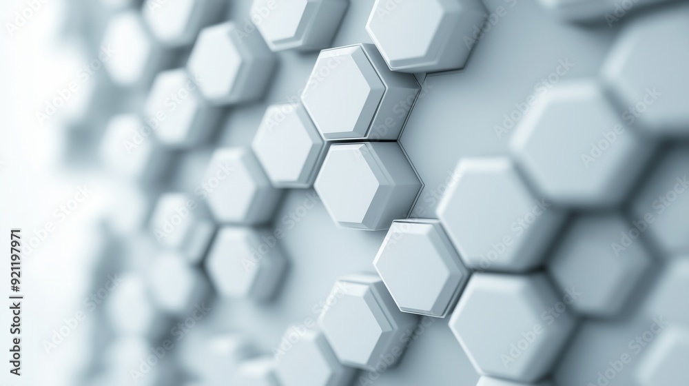 Close-up of a textured hexagonal pattern in soft gray tones, ideal for backgrounds or modern design projects. Close-up of a textured hexagonal pattern in soft gray tones, ideal for backgrounds or modern design projects.