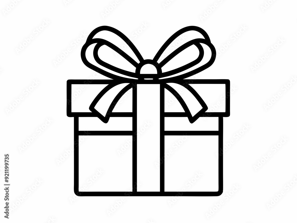 gift box with ribbon single line drawing isolated on white, line art vector illustration
gift box with ribbon single line drawing isolated on white, line art vector illustration