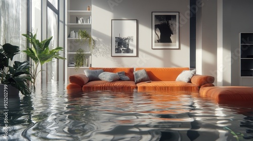 Flooded Living Room