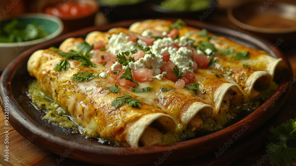custom made wallpaper toronto digitalclassic mexican enchilada verde with a savory chicken filling and topped with a tangy green salsa