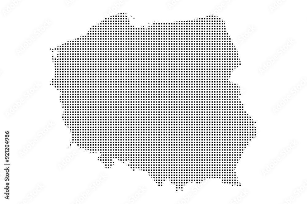Poland map with dotted pattern vector illustration Poland map with dotted pattern vector illustration