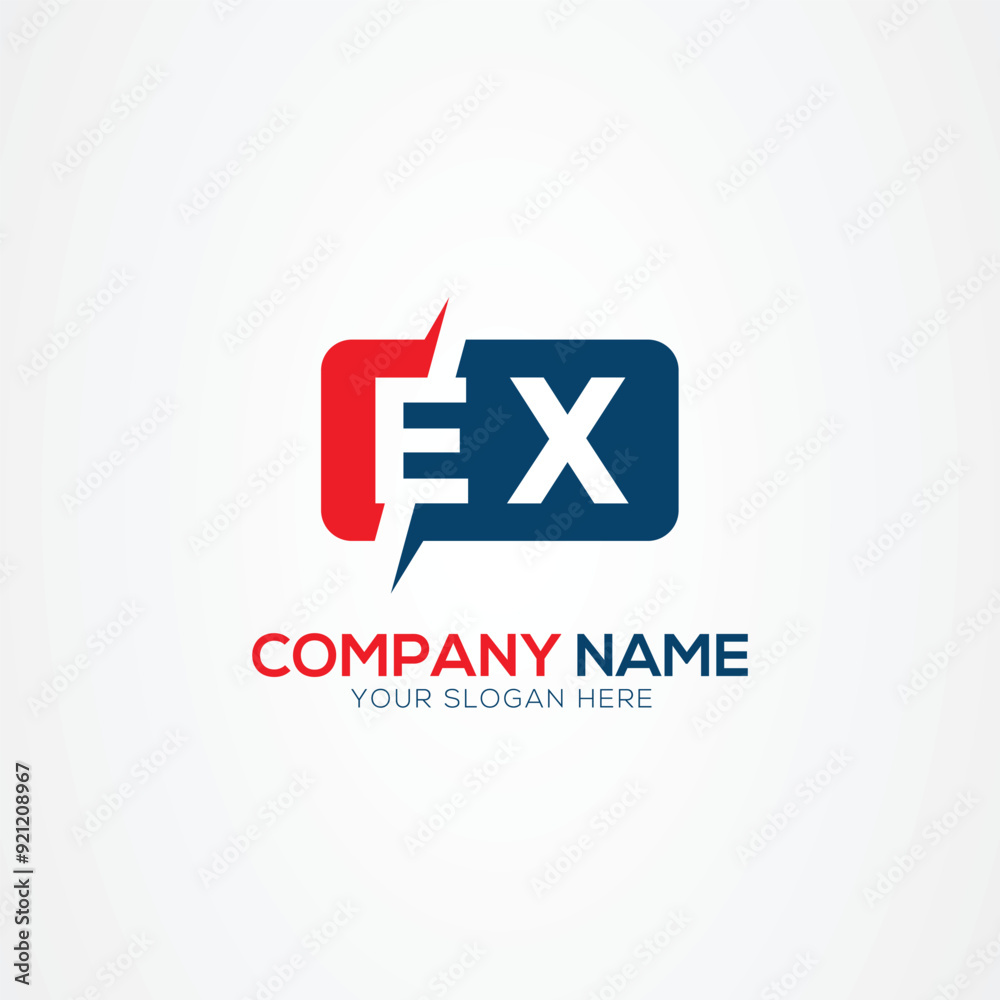 Obraz premium EX or XE Creative Modern Letters Logo Design Element