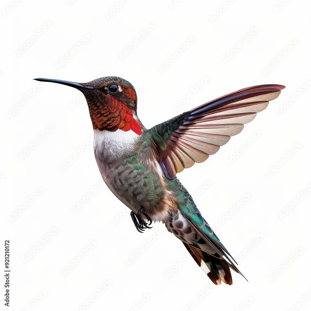 Fototapeta premium 3D Illustration of a Humming Bird on White Background