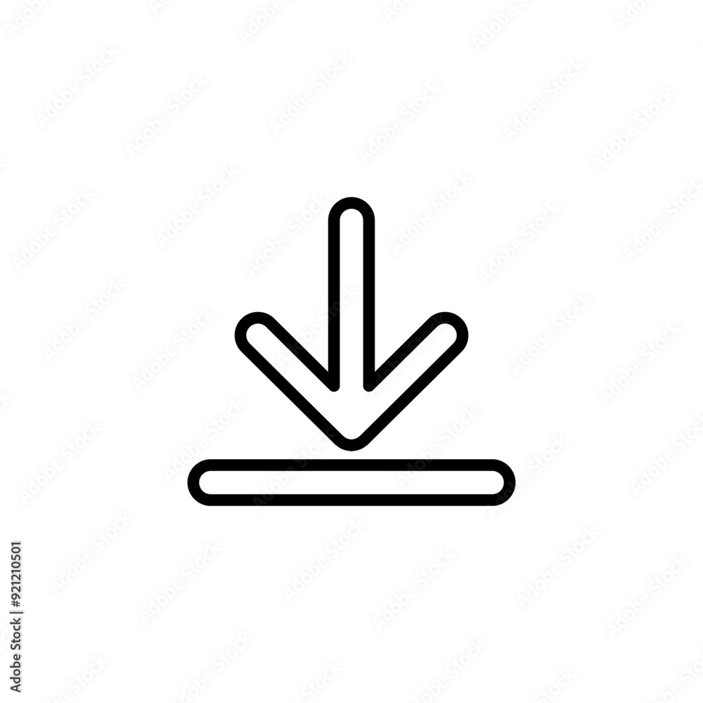 Download icon vector. Down arrow Download icon vector. Down arrow
