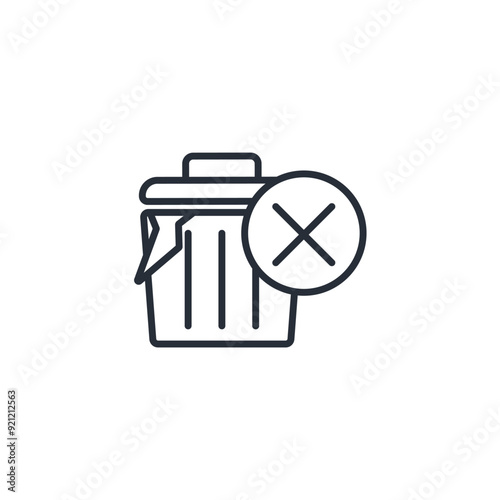 zero waste icon. vector.Editable stroke.linear style sign for use web design,logo.Symbol illustration. photo